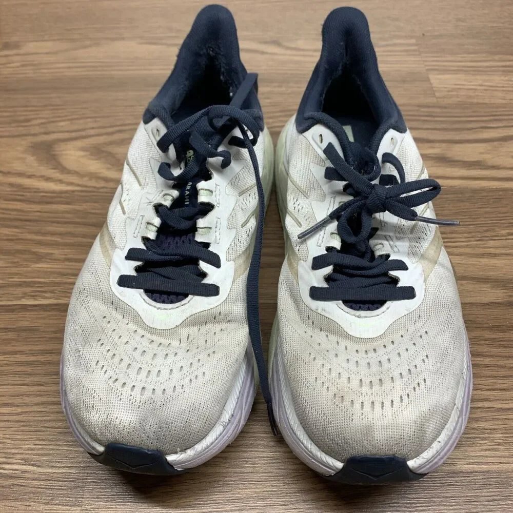 Hoka One Arahi 5 Women’s Size‎ 8.5 B Road Running Shoes White Blue